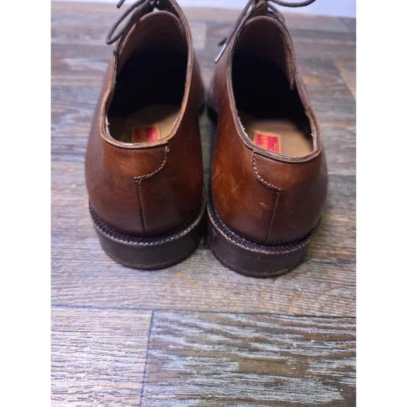 Cole Haan City Mens 9.5 D Brown Leather Split Toe Derby Dress Shoes Made Italy